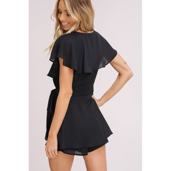 Listicle Romper, Black - Picture 4 of 4